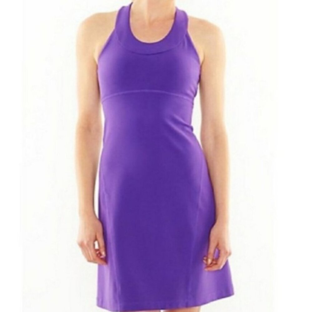 Lucy Purple Racerback Sleeveless Athletic Mini Dress